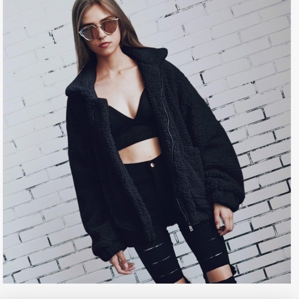 NWT Comeon Fleece Like Oversized Sweater Jacket S